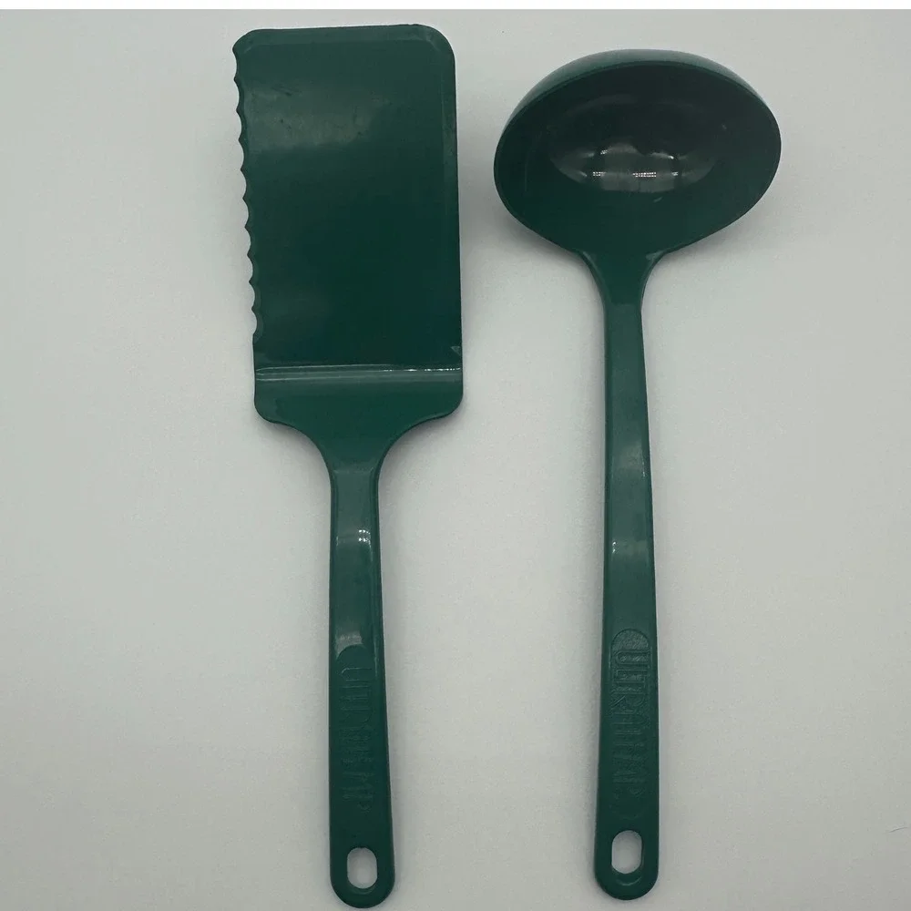 UltraTemp Robinson Hunter Green Spatula Ladle Heat Resistant 400F Made USA Vtg